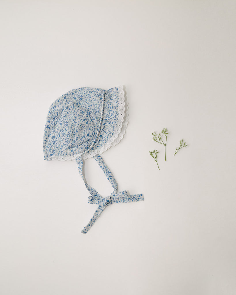 The Marcella Bonnet - Blue Floral - Cella & Flo 