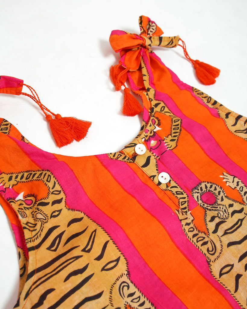 Girl's Bengal Tiger Dress - Cella & Flo 